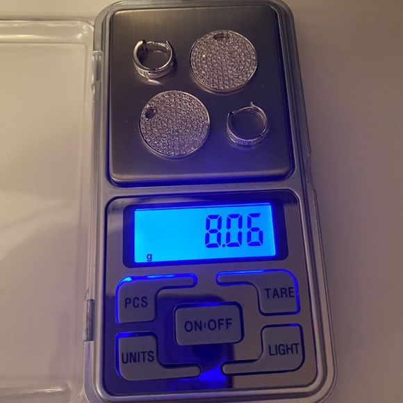 TAL DESIGNS 14KT DIAMOND EARRINGS DISCS & HUGGIES GSI1 2.55CTS W/G 585 BRAND NEW - Picture 5 of 13